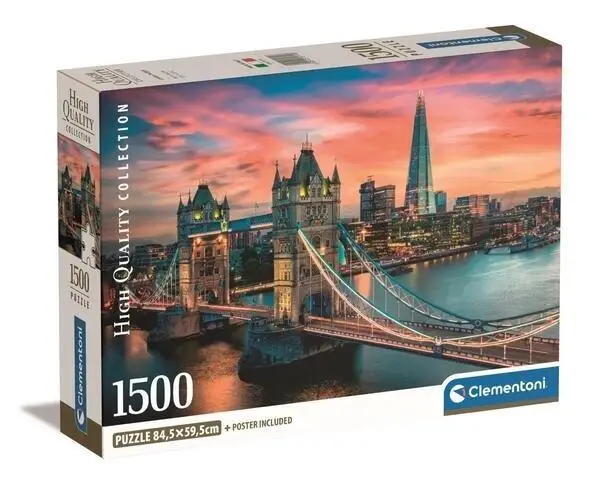 Puzzle 1500 Compact London twilight - Clementoni