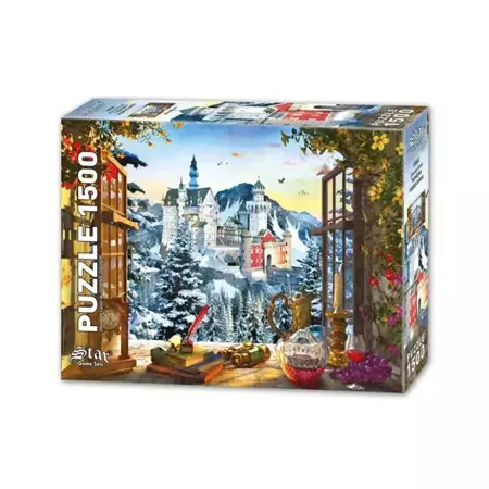 Puzzle 1500 Okno z widokiem na zamek - Star Puzzle