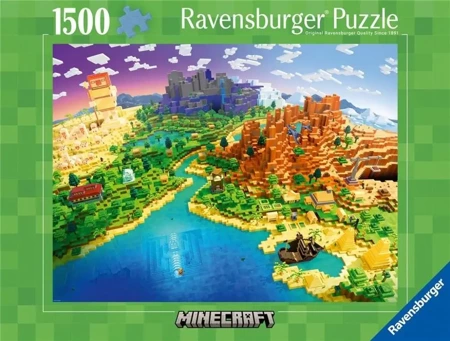 Puzzle 1500 World of Minecraft - Ravensburger