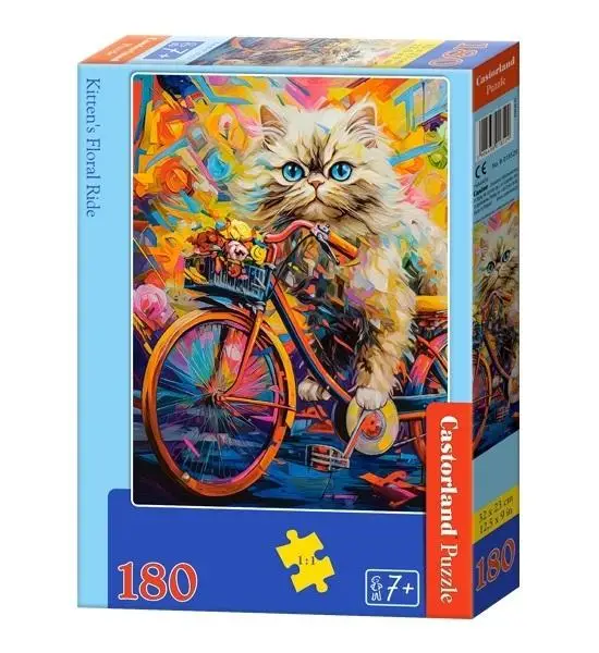 Puzzle 180 Kitten's Floral Ride CASTOR - Castorland