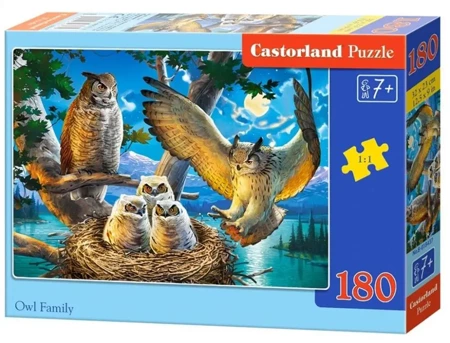 Puzzle 180 Owl Family CASTOR - Castorland