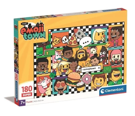 Puzzle 180 Super Kolor Emojii Town - Clementoni