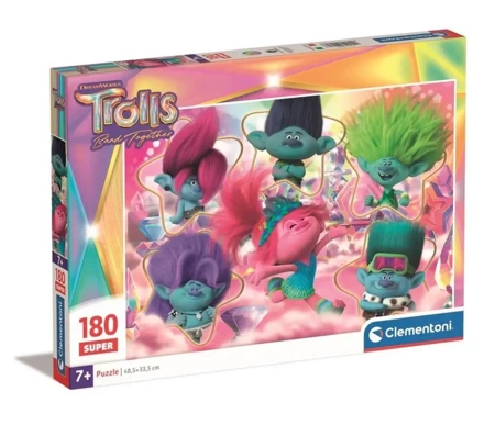 Puzzle 180 Super Kolor Trolls 3 - Clementoni