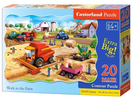 Puzzle 20 max - Work on the Farm CASTOR - Castorland