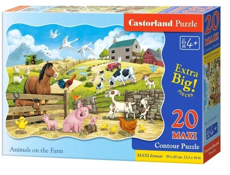 Puzzle 20 maxi - Animals on the Farm CASTOR - Castorland