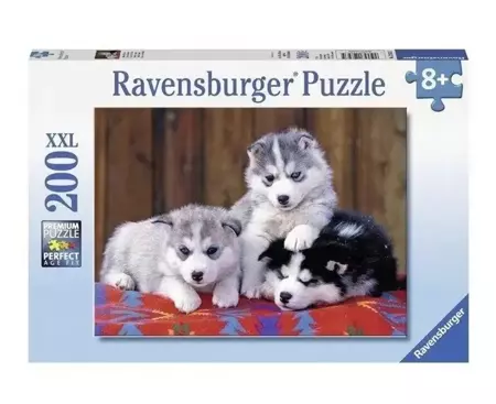 Puzzle 200 Szczenięta husky XXL - Ravensburger