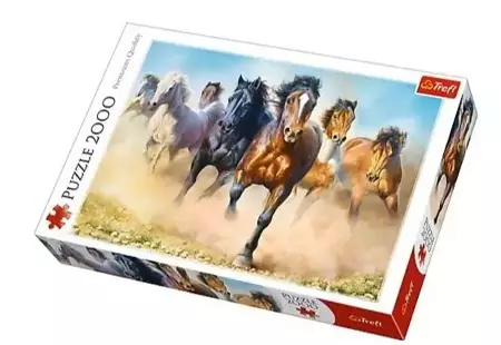Puzzle 2000 Galopujące stado koni TREFL