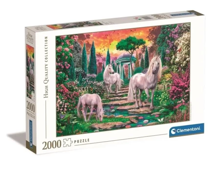 Puzzle 2000 HQ Classical Garden Unicorns - Clementoni