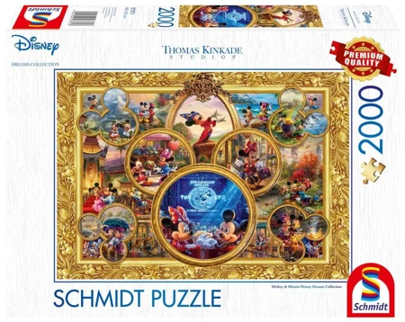 Puzzle 2000 PQ T. Kinkade Myszka Miki & Minnie 111439 - Schmidt Spiele Puzzle