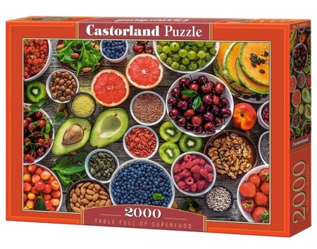 Puzzle 2000 Table Full of Superfood CASTOR - Castorland