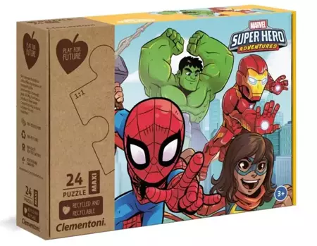 Puzzle 24 Maxi Play For Future Marvel Superhero - Clementoni