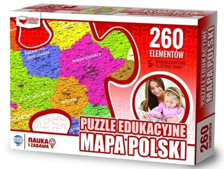 Puzzle 260 edukacyjne Mapa Polski - Zachem