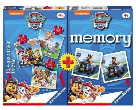 Puzzle 2D 3w1 + memory Psi Patrol - Ravensburger