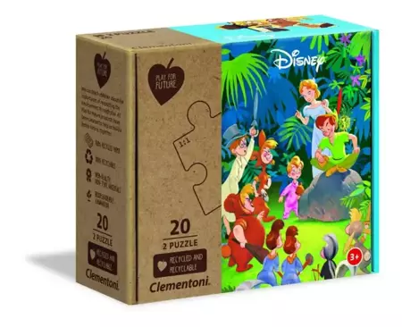 Puzzle 2x20 Play For Future Jungle Book+Peter Pan - Clementoni