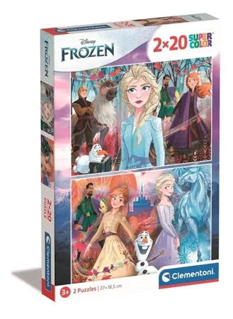 Puzzle 2x20 Super kolor Frozen 2 - Clementoni