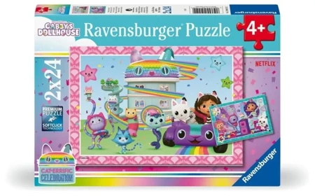 Puzzle 2x24 Koci Domek Gabi - Ravensburger