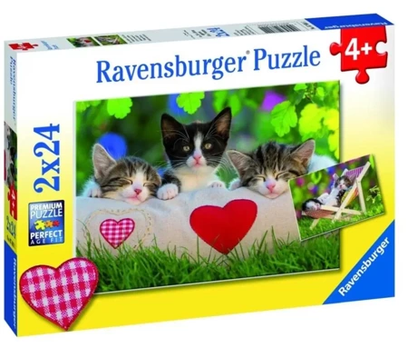 Puzzle 2x24 Kotki - Ravensburger