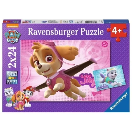 Puzzle 2x24 Psi Patrol Skye i Everest - Ravensburger