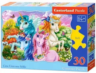 Puzzle 30 Cute Unicorns Selfie CASTOR - Castorland