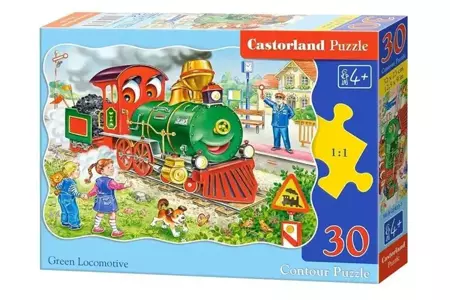 Puzzle 30 Green Locomotive CASTOR - Castorland