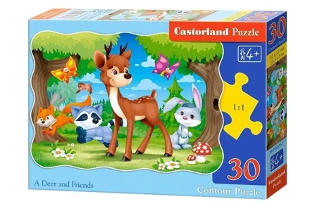 Puzzle 30 Jeleń i przyjaciele CASTOR - Castorland