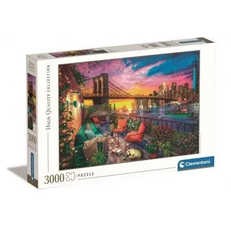 Puzzle 3000 Manhattan Balcony Sunset - Clementoni