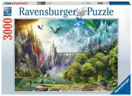 Puzzle 3000 Panowanie smoków - Ravensburger