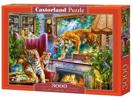 Puzzle 3000 Tigers Coming to Life CASTOR - Castorland