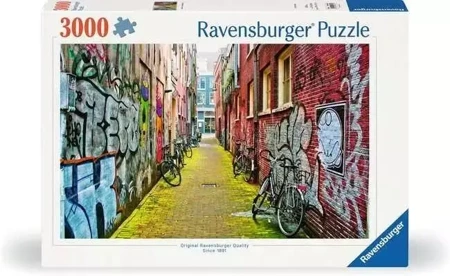 Puzzle 3000 Ulice Amsterdamu - Ravensburger