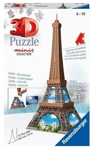 Puzzle 3D 54 Mini budynki: Wieża Eiffel - Ravensburger