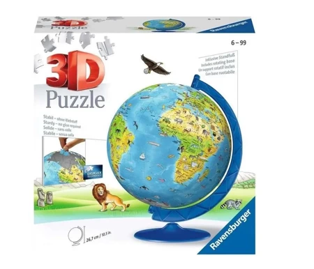 Puzzle 3D Globus po angielsku 180 elementów - Ravensburger