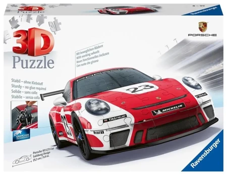 Puzzle 3D Pojazdy: Porsche 911 Salzburg Design - Ravensburger