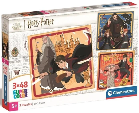 Puzzle 3x48 Super Kolor Harry Potter - Clementoni