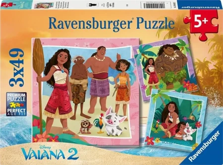 Puzzle 3x49 Vaiana 2 - Ravensburger