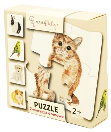 Puzzle 4-elementowe Zwierzęta domowe - Mama Maluje
