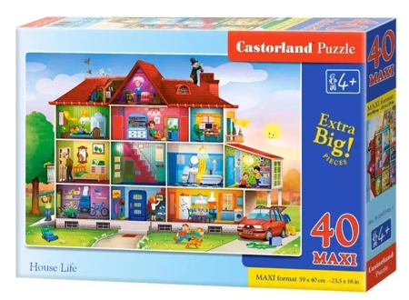 Puzzle 40 maxi - House Life CASTOR - Castorland