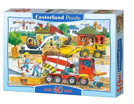 Puzzle 40 maxi - Na budowie CASTOR - Castorland