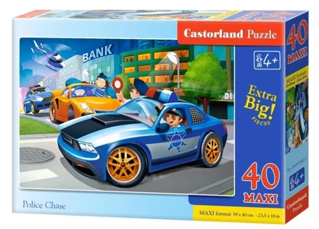 Puzzle 40 maxi - Police Chase CASTOR - Castorland