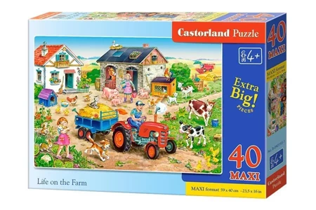 Puzzle 40 maxi - Życie na farmie CASTOR - Castorland