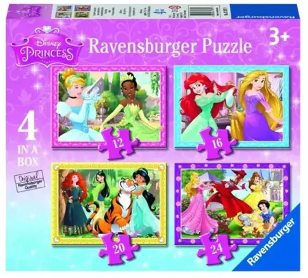 Puzzle 4w1 Księżniczki Disney - Ravensburger