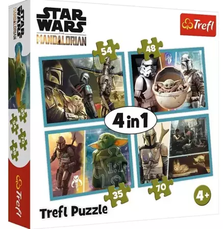 Puzzle 4w1 Mandalorian i jego świat TREFL