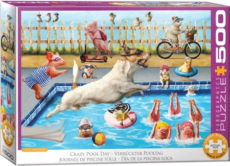 Puzzle 500 Crazy pool day by Lucia Heffer 6500-5878 - Eurographics