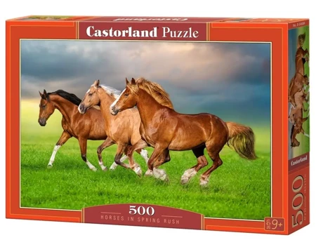 Puzzle 500 Horses in Spring Rush - Castorland