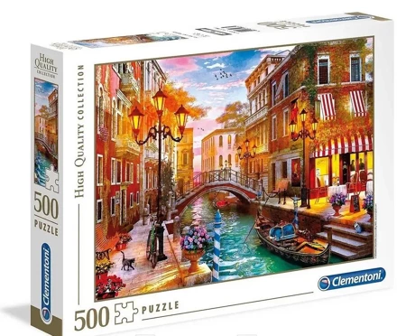 Puzzle 500 Zachód słońca nad Wenecją - Clementoni