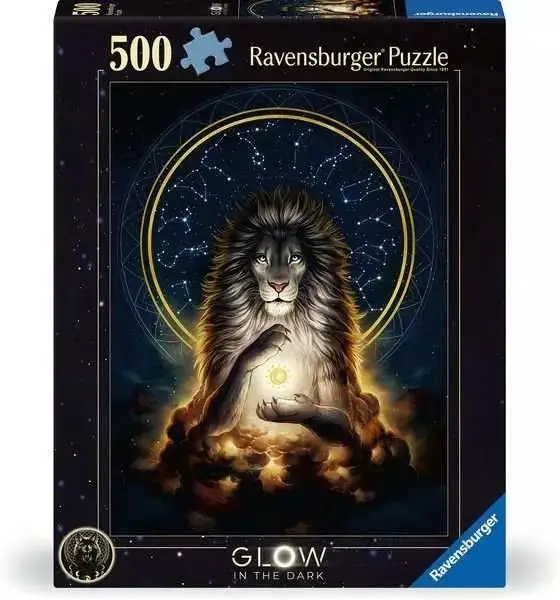 Puzzle 500 świecące - Lew - Ravensburger