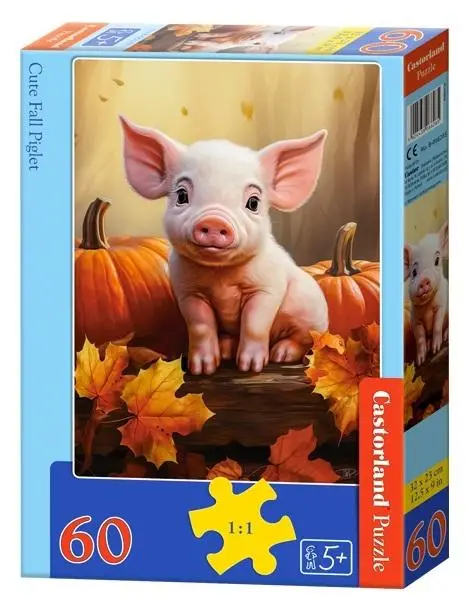 Puzzle 60 Cute Fall Piglet CASTOR - Castorland