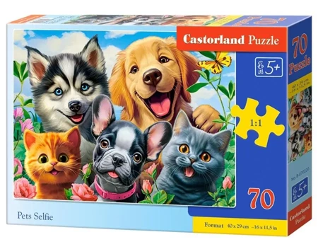 Puzzle 70 Pets Selfie CASTOR - Castorland