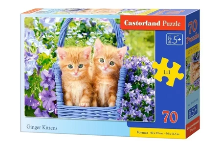 Puzzle 70 Rude kotki CASTOR - Castorland