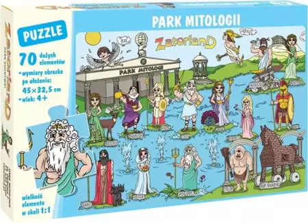 Puzzle 70 elementów. Park mitologii - Wydawnictwo Jako