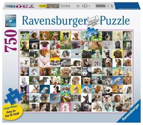 Puzzle 750 XXL 99 uroczych piesków - Ravensburger